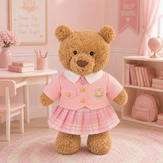 Spring School Uniform Set for Bartholomew Bear Plush – 14-Inch Outfit