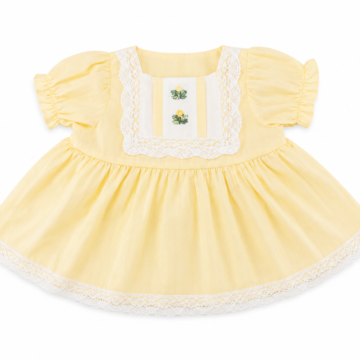 Large Bartholomew Bear & 16" Plush Clothes Outfit - Yellow Daisy Dress
