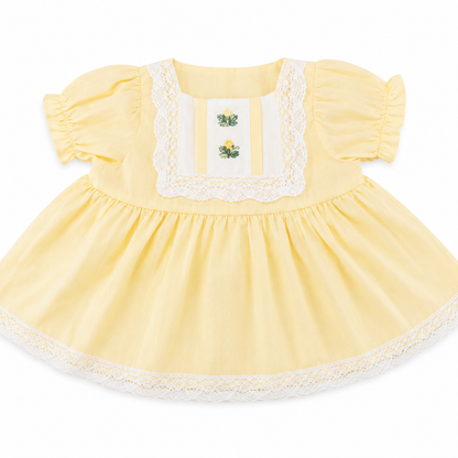 Large Bartholomew Bear & 16" Plush Clothes Outfit - Yellow Daisy Dress