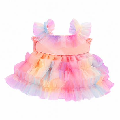 Large Bartholomew Bear & 16" Plush Clothes Outfit - Flying Butterfly Dress