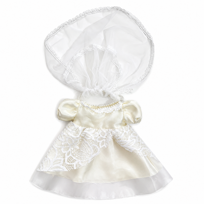 Large Bartholomew Bear & 16" Plush Clothes Outfit - Alice Wedding Dress