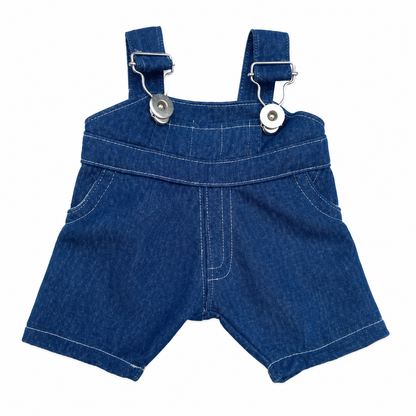 Medium Bartholomew bear & 12" Plush clothes outfits - Denim Overalls