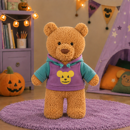 Large Bartholomew Bear & 16" Plush Clothes Outfit - Little Devil Print Sweatshirt