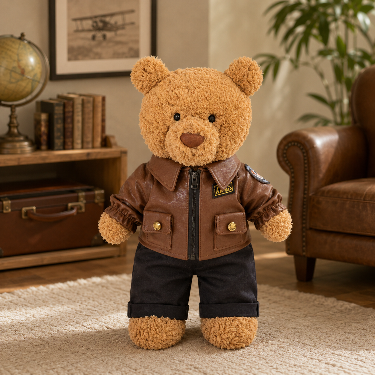 Large Bartholomew Bear & 16" Plush Clothes Outfit - Pilot Flight Suit