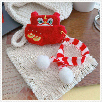 Bartholomew Bear Bag Charm clothes outfits - Lucky Lion Gold Ingot Overalls