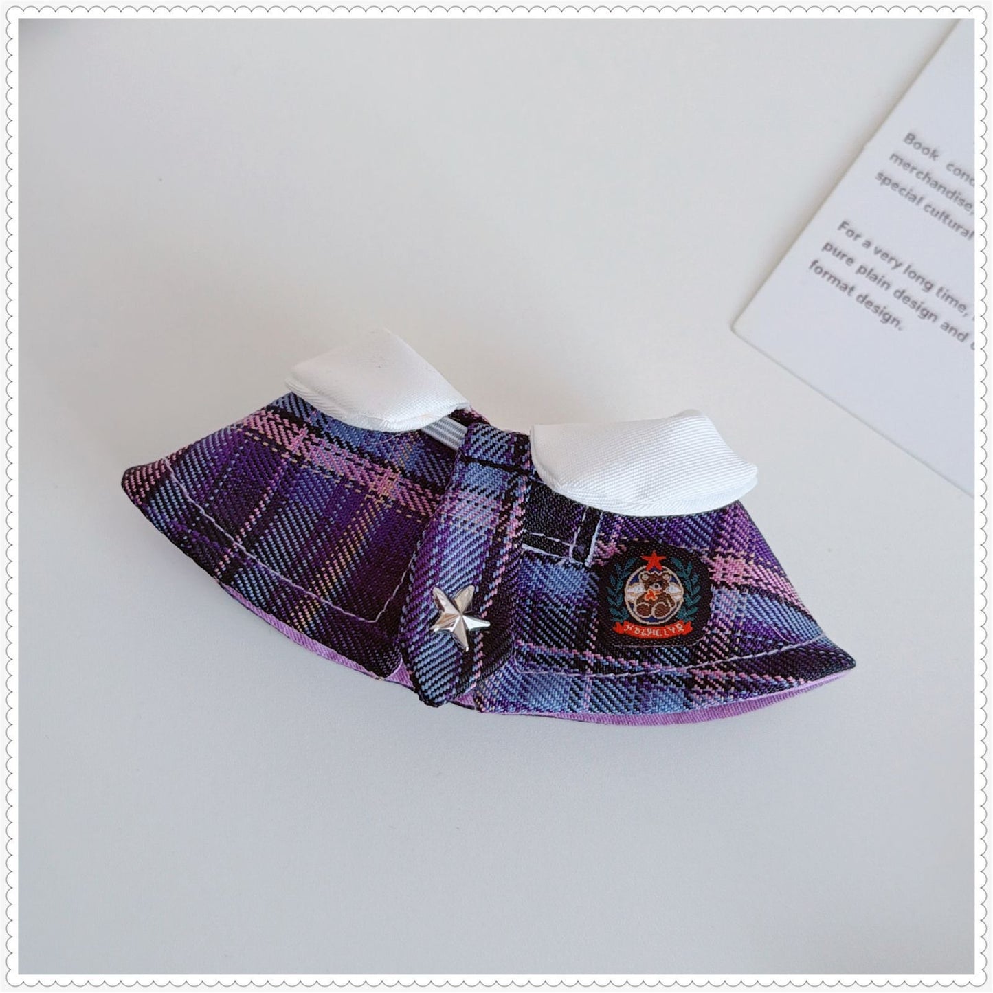 Bartholomew Bear Bag Charm clothes outfits - Plaid Shawl Cape Uniform