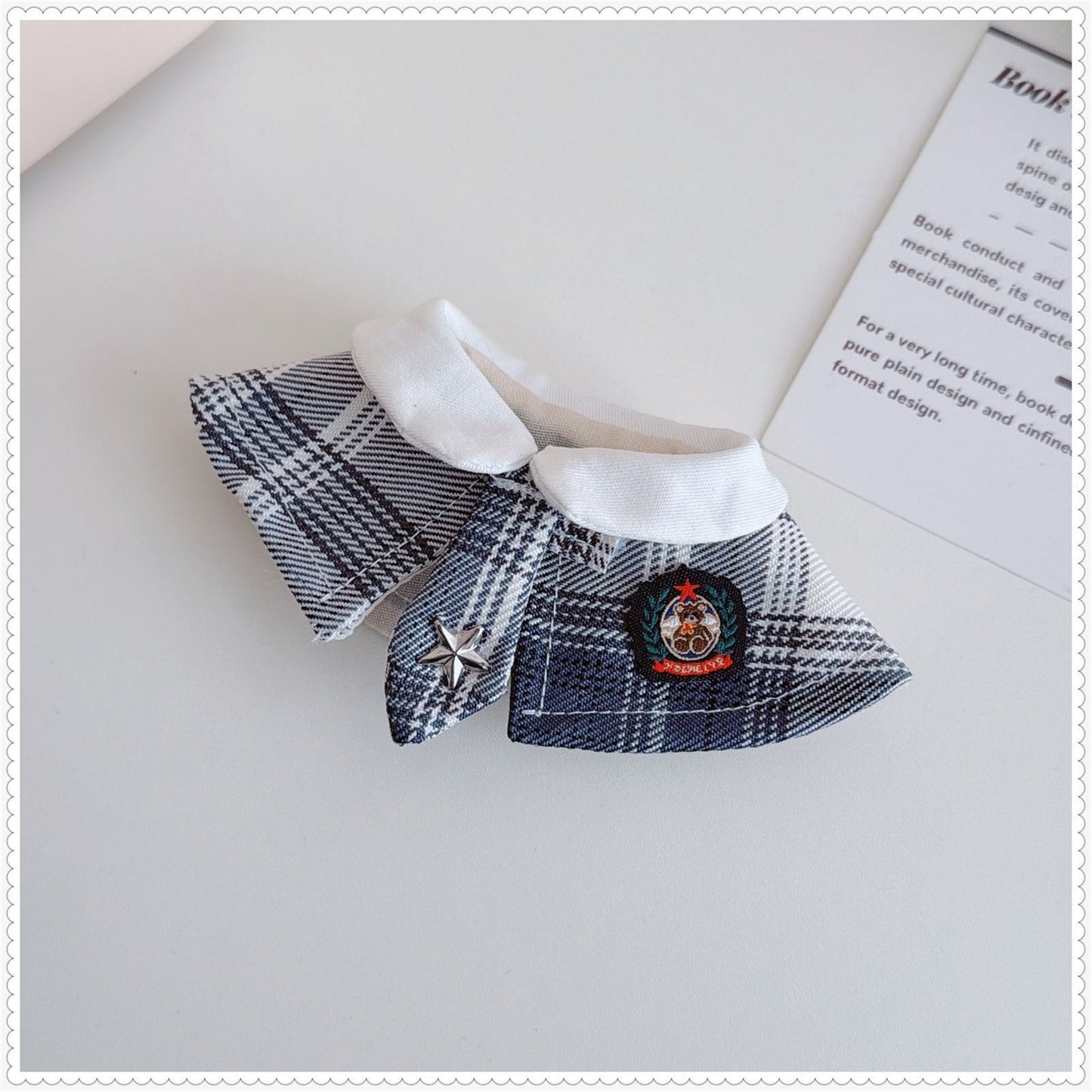 Bartholomew Bear Bag Charm clothes outfits - Plaid Shawl Cape Uniform