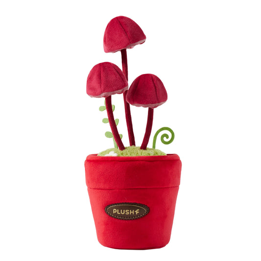PlushWoods - Little Red Toadstool Mushroom Plant Plush (Marasmius Haematocephalus)