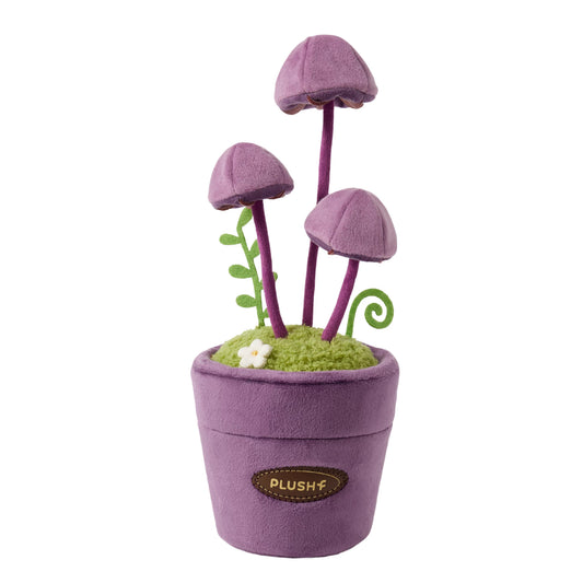 PlushWoods - Little Purple Toadstool Mushroom Plant Plush (Marasmius purpurreostriatus Hongo)