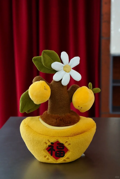 Plushf - Gold ingot flowerpot planter plush