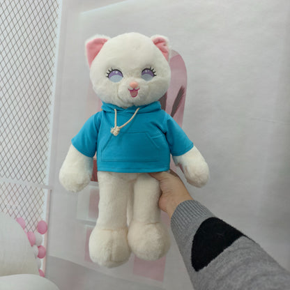 Peacock Blue Hoodie for Bartholomew Bear Plush – 14-Inch Outfit
