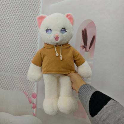 Large Bartholomew Bear & 16" Plush Clothes Outfit - Light Brown Hoodie