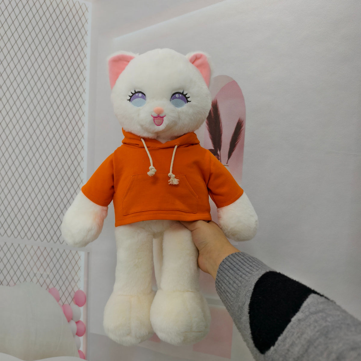 Coral Hoodie for Bartholomew Bear Plush – 14-Inch Outfit