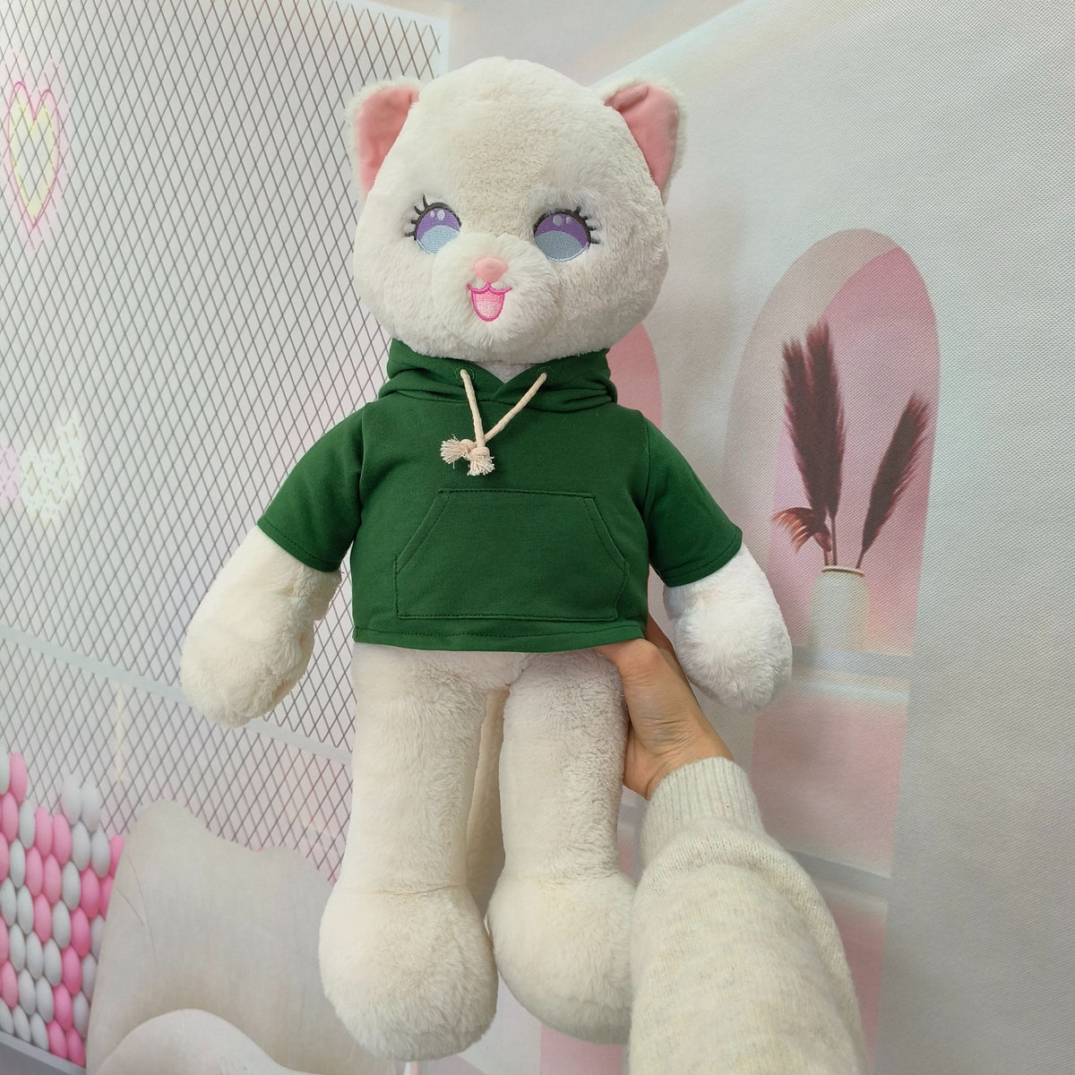 Forest Green Hoodie for Bartholomew Bear Plush – 14-Inch Outfit