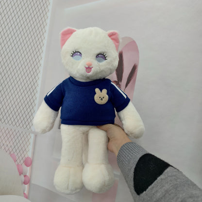 Blue Knit Crewneck Sweater for Bartholomew Bear Plush – 14-Inch Outfit