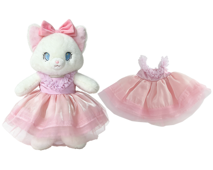 Pink Shimmer Tulle Puffy Dress for Bartholomew Bear Plush – 14-Inch Outfit