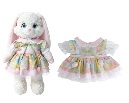 Tulip Ombre Puffy Dress for Bartholomew Bear Plush – 14-Inch Outfit